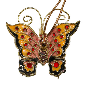 Schmetterling, Deko, Cloisonne Emaille, 0396